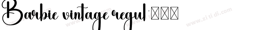 Barbie vintage regul字体转换